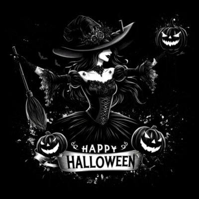 Halloween Witch - oversized Tee Design