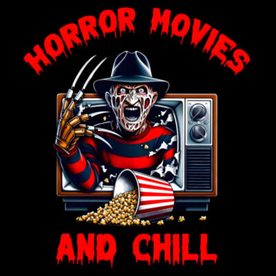 Horror Movies and Chill -Oversized Tee Design