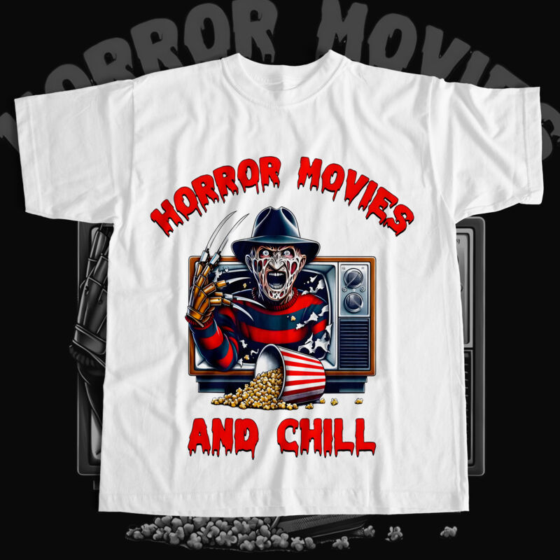 Horror Movies and Chill -Oversized Tee Thumbnail